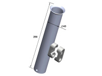 Купить Держатель спиннинга 250х37 нержавеющая сталь. арт. 030601T