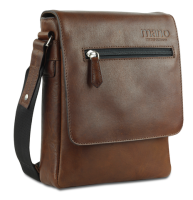 Купить Сумка через плечо Mano Don Valentino, натуральная кожа в коричневом цвете, 21х25х5 см арт. M191940039