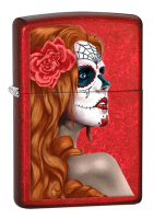 Купить Зажигалка ZIPPO Classic с покрытием Candy Apple Red™, латунь/сталь, красная, глянцевая, 38x13x57 мм арт. 28830