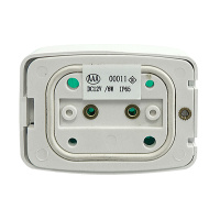 Купить Огонь бортовой зеленый, белый корпус высота 57 мм арт. 050216