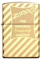 Купить Зажигалка ZIPPO Vintage Box Top с покрытием High Polish Brass, латунь/сталь, золотистая, 38x13x57 мм арт. 49075