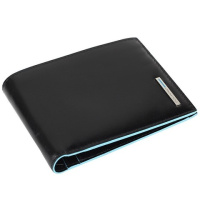 Купить Кошелек Piquadro Blue Square, черный, 12,5x9x2 см арт. PU257B2R/N