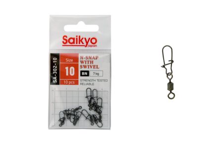 Купить Вертлюг с застежкой Saikyo SA-302-10 - 10 шт арт. SA-302-10