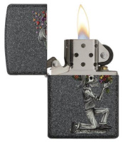 Купить Набор ZIPPO Влюбленные зомби из двух зажигалок с покрытием Iron Stone™, серые, матовые арт. 28987