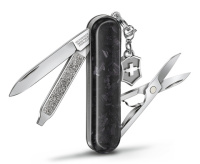 Купить Нож-брелок Victorinox Classic Brilliant Carbon, 58 мм, 5 функций, черный/серебристый арт. 0.6221.90