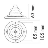 Купить Уплотнитель для тросов управления черный; д. 105 мм арт. CU2806