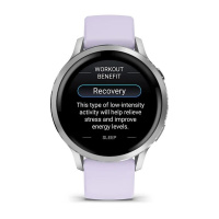 Купить GARMIN VENU 4 – 41 mm Silver with Periwinkle Silicone Band 010-03013-01 арт. 010-03013-01