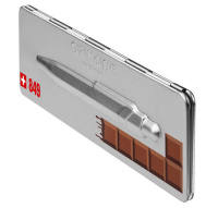 Купить Caran d’Ache Office Essentialy Swiss - Chocolate, шариковая ручка, M, металлическая коробка арт. 849.752