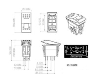 Купить П-ль 3х поз (ON)-OFF-ON 12В/20А 7Р подсветка (упаковка из 25 шт.) арт. AES111884PBM1_pkg_25
