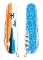 Купить Нож Victorinox Spartan, 91 мм, 12 функций, "Рыбалка на Камчатке" арт. 1.3603.7R2-04