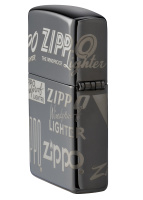 Купить Зажигалка ZIPPO Classic с покрытием Black Ice®, латунь/сталь, чёрная, глянцевая, 38x13x57 мм арт. 49051