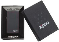 Купить Зажигалка ZIPPO Slim® с покрытием Black Matte, латунь/сталь, чёрная, матовая, 29x10x60 мм арт. 1618ZB
