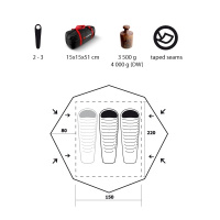 Купить Палатка Trimm Trekking FRONTIER, песочный 2+1, 44127 арт. 44127