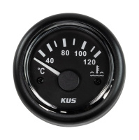 Купить Указатель температуры двигателя 40-120 гр., черный циферблат, черный ободок, д. 52 мм арт. JMV00932