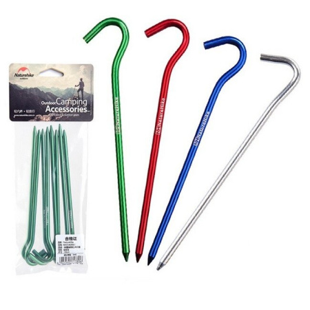 Купить Колышки Naturehike NH15A008-I алюминиевые  для палатки (8 шт.) 16 см, 6927595717806 арт. 6927595717806