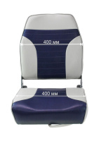 Купить Кресло складное ECONOMY с высокой спинкой сер/син (упаковка из 2 шт.) арт. 1040661_pkg_2