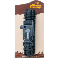 Купить Tramp браслет выживальщика (свисток, огниво/2 метра паракорда) (черный) арт. TRA-232