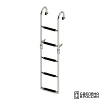 Купить Трап складной с горизонтальным креплением, 5 черных ступени (ширина 270 мм.) арт. 040180BT