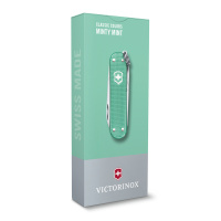 Купить Нож-брелок VICTORINOX Classic SD Alox Colors "Minty Mint", 58 мм, 5 функций, мятный арт. 0.6221.221G