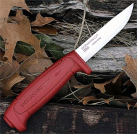 Купить Нож Morakniv Basic углеродистая сталь, ножны, красный арт. 12147