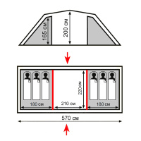 Купить Палатка Totem Hurone 6 (V2) (зеленый) арт. TTT-035