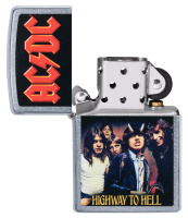 Купить Зажигалка ZIPPO AC/DC® с покрытием Street Chrome™, латунь/сталь, серебристая, матовая, 38x13x57 мм арт. 49235