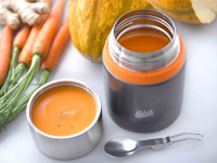 Купить Термос для еды Esbit FJSP,  c ложкой, темно-серый (оранжевый), 0.75 л, FJ750SP-GO арт. FJ750SP-GO