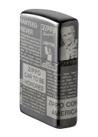 Купить Зажигалка ZIPPO Classic с покрытием Black Ice®, латунь/сталь, чёрная, глянцевая, 38x13x57 мм арт. 49049