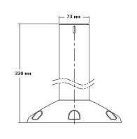 Купить Стойка COLUMBIA под сиденье 325мм, д.73мм, о.230мм (упаковка из 5 шт.) арт. 1240013_pkg_5