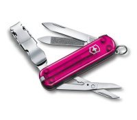 Купить Нож Victorinox Classic Nail Clip 580, 65 мм, 8 функций, полупрозрачный розовый арт. 0.6463.T5