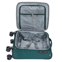 Купить Чемодан Torber Seyd, тёмно-зелёный, нейлон 600D, 36,5х14х54 см, 32 л арт. T2021S-Green