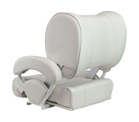 Купить Кресло с перекидной спинкой и болстером, обивка винил, цвет белый (упаковка из 2 шт.) арт. MR18012_pkg_2