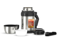 Купить Термос универсальный (для еды и напитков) Biostal Спорт (1 литр) с ручкой, стальной арт. NGP-1000P