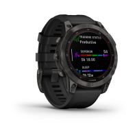 Купить Garmin Fenix 7 Sapphire Solar титановый серый DLC с черным ремешком арт. 010-02540-21
