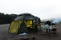 Купить Шатёр автомат Cosmos 400 под съемную панель для трубы, цвет: khaki / yellow-mustard, арт. M-KM-T-400