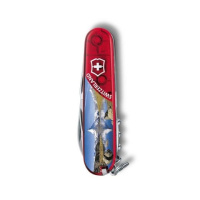 Купить Нож Victorinox Climber Matterhorn, 91 мм, 14 функций, полупрозрачный красный (подар. упак.) арт. 1.3703.TE2