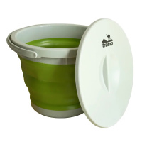 Купить Tramp Ведро складное силиконовое 5 л с крышкой, TRC-127, оливковый арт. TRC-127