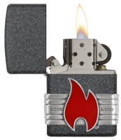 Купить Зажигалка ZIPPO Classic с покрытием Iron Stone™, латунь/сталь, серая, матовая, 38x13x57 мм арт. 29663