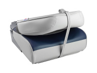 Купить Кресло складное мягкое PREMIUM WAVE, серый/синий (упаковка из 2 шт.) арт. 1062031_pkg_2