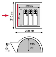 Купить Tramp Lite палатка Wonder 3 (песочный) арт. TLT-006.06