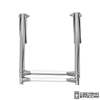 Купить Трап телескопический складной, 2 белых ступени (ширина 305 мм.) арт. 040101WT