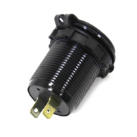 Купить Панель с двойным USB разъемом (5В\4.2А (2.1А+2.1А) и вольтметром NEKEKE, черный арт. DS2013-VB