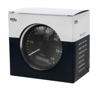 Купить Тахометр 0-6000 об/мин со счетчиком моточасов делитель 1-10; черный циферблат; нержавеющий ободок арт. JMV00249_KY07009