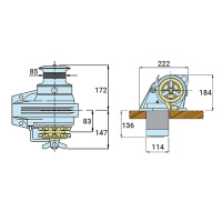 Купить Лебедка якорная "Kobra", 1000Вт, 12В, цепь 8мм арт. 220260