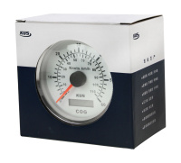 Купить GPS-спидометр аналоговый 0-60 узлов; белый циферблат; нержавеющий ободок; выносная антенна; д. 85 мм арт. JMV00257_KY08103