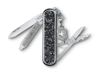 Купить Нож-брелок Victorinox Classic Brilliant Crystal, 58 мм, 5 функций, черный/серебристый арт. 0.6221.35
