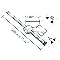 Купить Опора транцевая РТ 283x117мм, алюминий арт. S.61