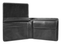 Купить Бумажник Mano Don Luca, натуральная кожа в черном цвете, 11х8,5 см арт. M191945201