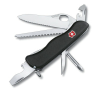 Купить Нож перочинный VICTORINOX Trailmaster One Hand, 111 мм, 12 функций, с фиксатором лезвия, чёрный арт. 0.8463.MW3