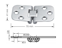Купить Петля 70х41 мм, нержавеющая, Marine Rocket арт. 4620136032698